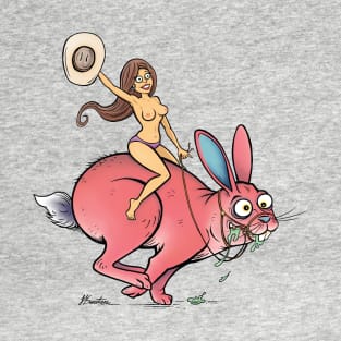 Lady Riding A Rabbit T-Shirt